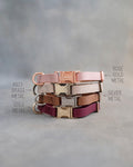 Personalized leather puppy collar