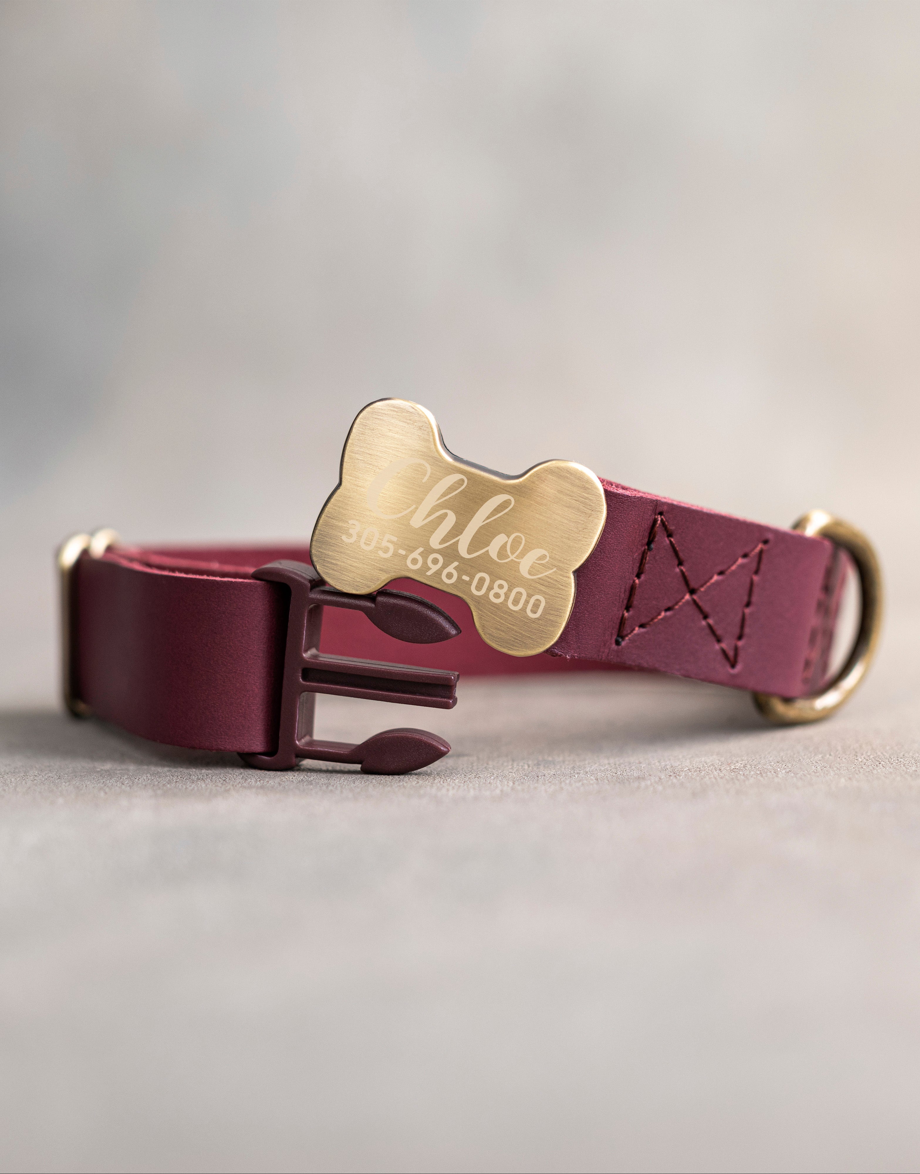 thumbnail image 2 of Handmade 'Bad To The Bone' Adjustable Dog Collar – 1" Or 5/8" Wide – Made In USA 2 of 6