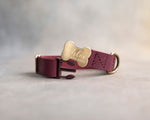 Personalized leather dog collar for girls