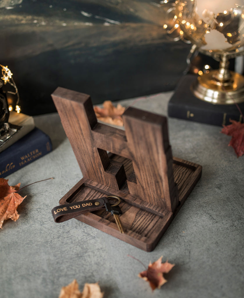 Wooden Monogram Docking Station