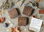 Wooden Personalized Handwriting Docking Station In Gray Tan