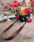 Sangria leather camera strap