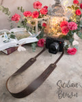 Sicilian Brown leather camera strap