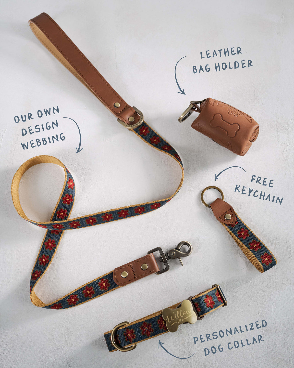 Personalized dog collar, handcrafted to order