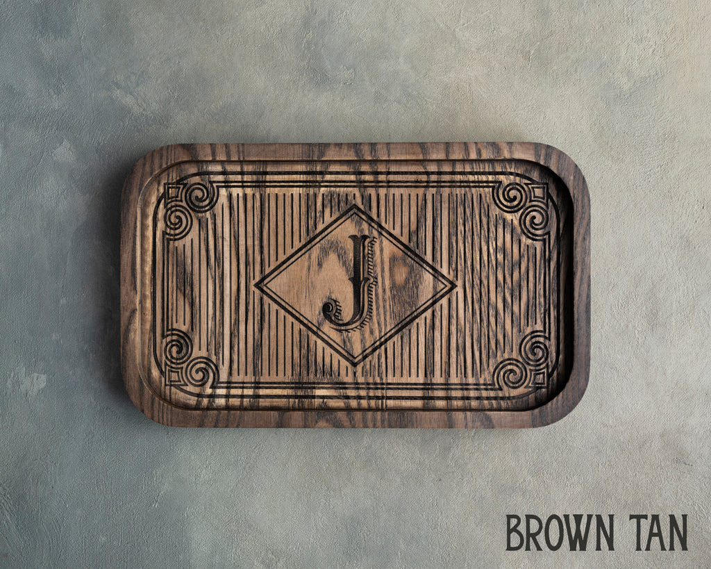 Wooden Tray In Brown Tan