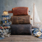 Dopp kit - Toiletry bag - Personalized Leather - Mens - Custom Logo