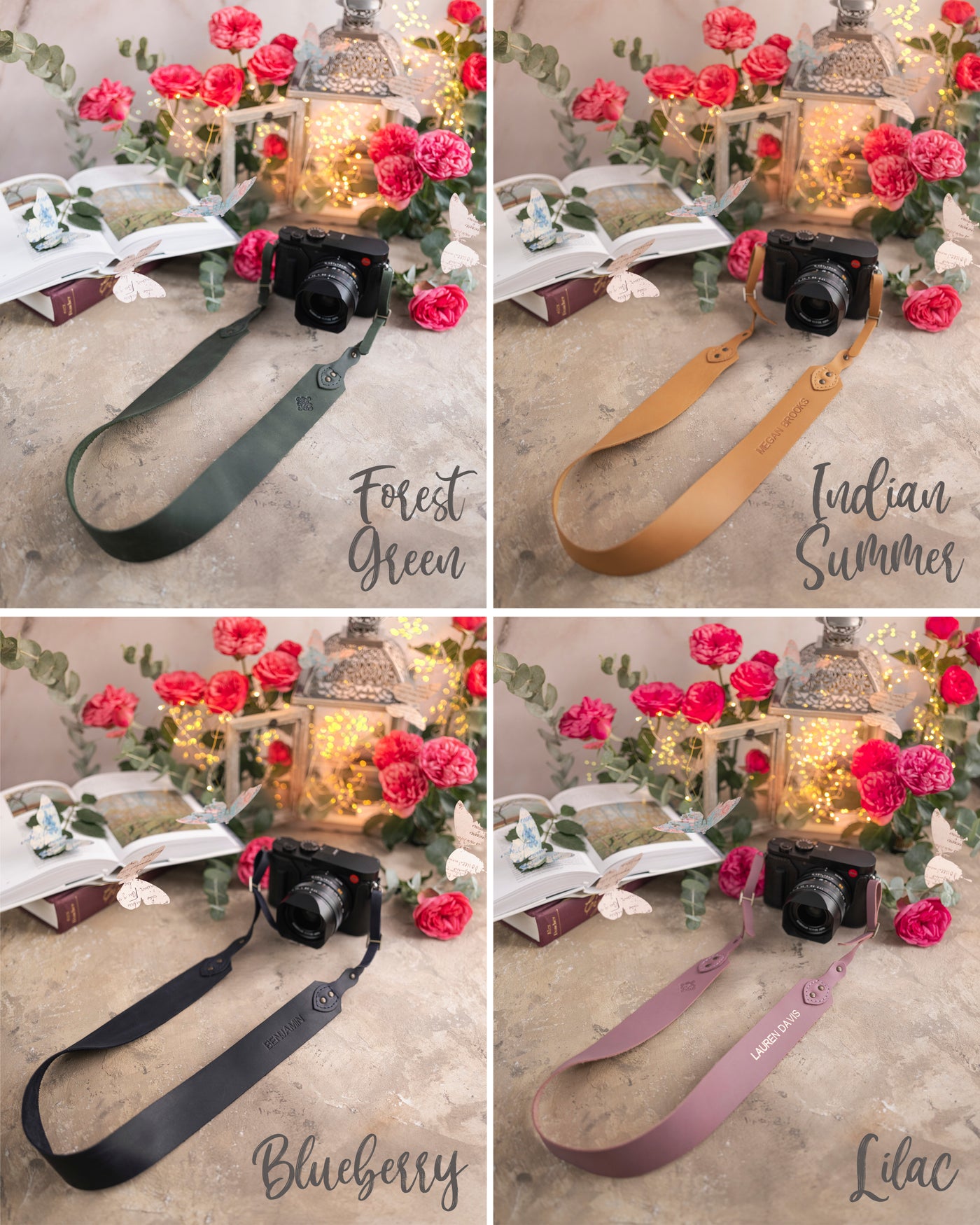 Personalized Leather Camera Strap