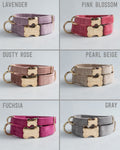 Velvet Dog Collar With Bone-Shaped Buckle
