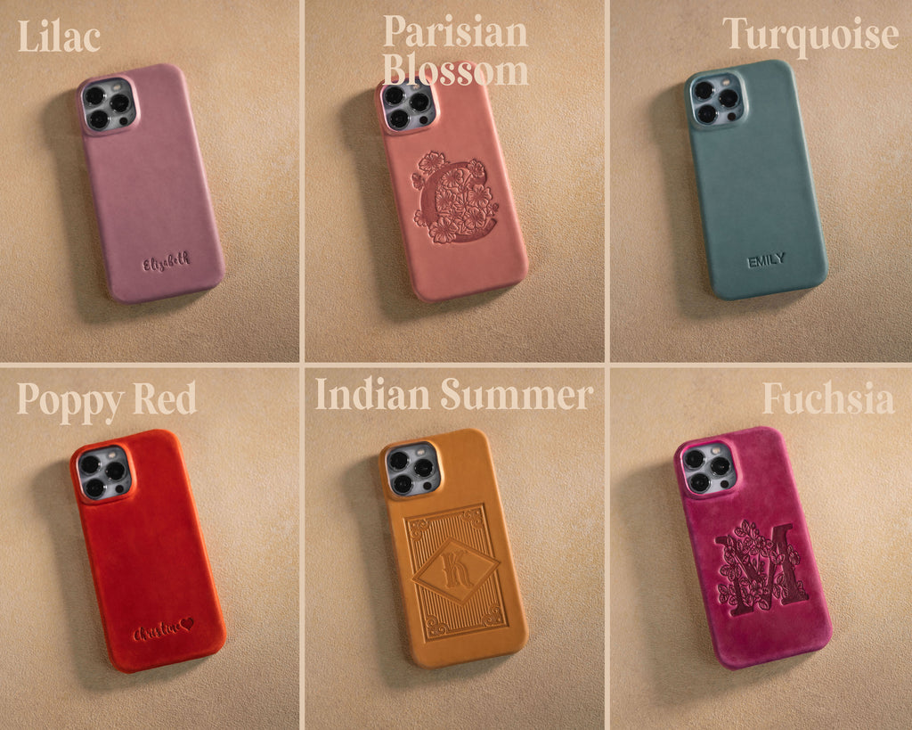 Personalized leather iPhone 14 pro case