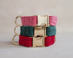 Velvet Dog Collar with fast release buckle