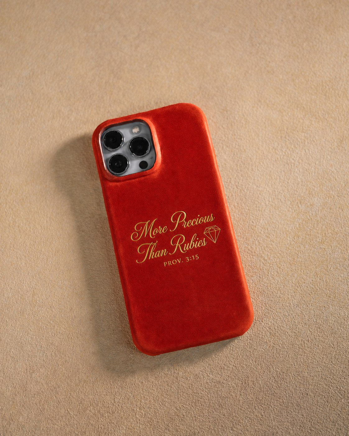 More Precious Than Rubies Prov. 3:15 handcrafted leather iPhone case, Christian scripture gift
