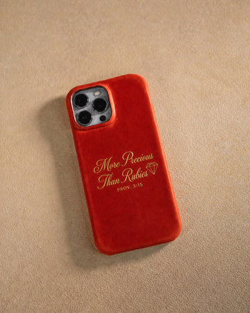 Proverbs 3:15 iphone case – "more precious than rubies" bible verse gift