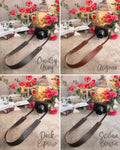 Leather Camera strap with a snap hook attachment