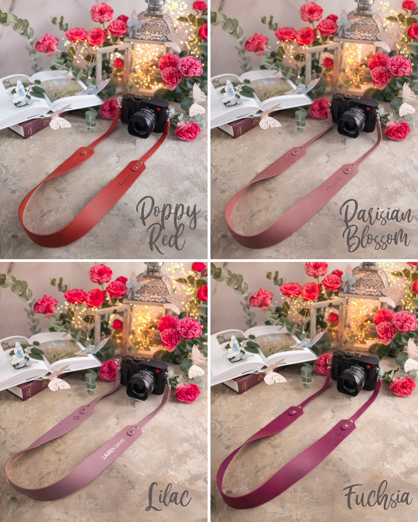 Personalized Leather Camera Strap