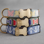 Personalized dog collar in durable woven webbing