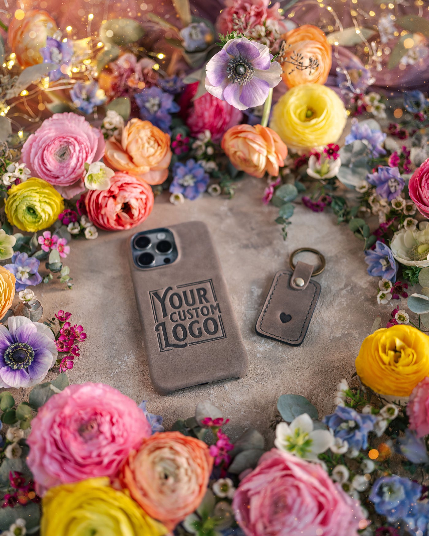 Personalized leather iPhone 13 pro case