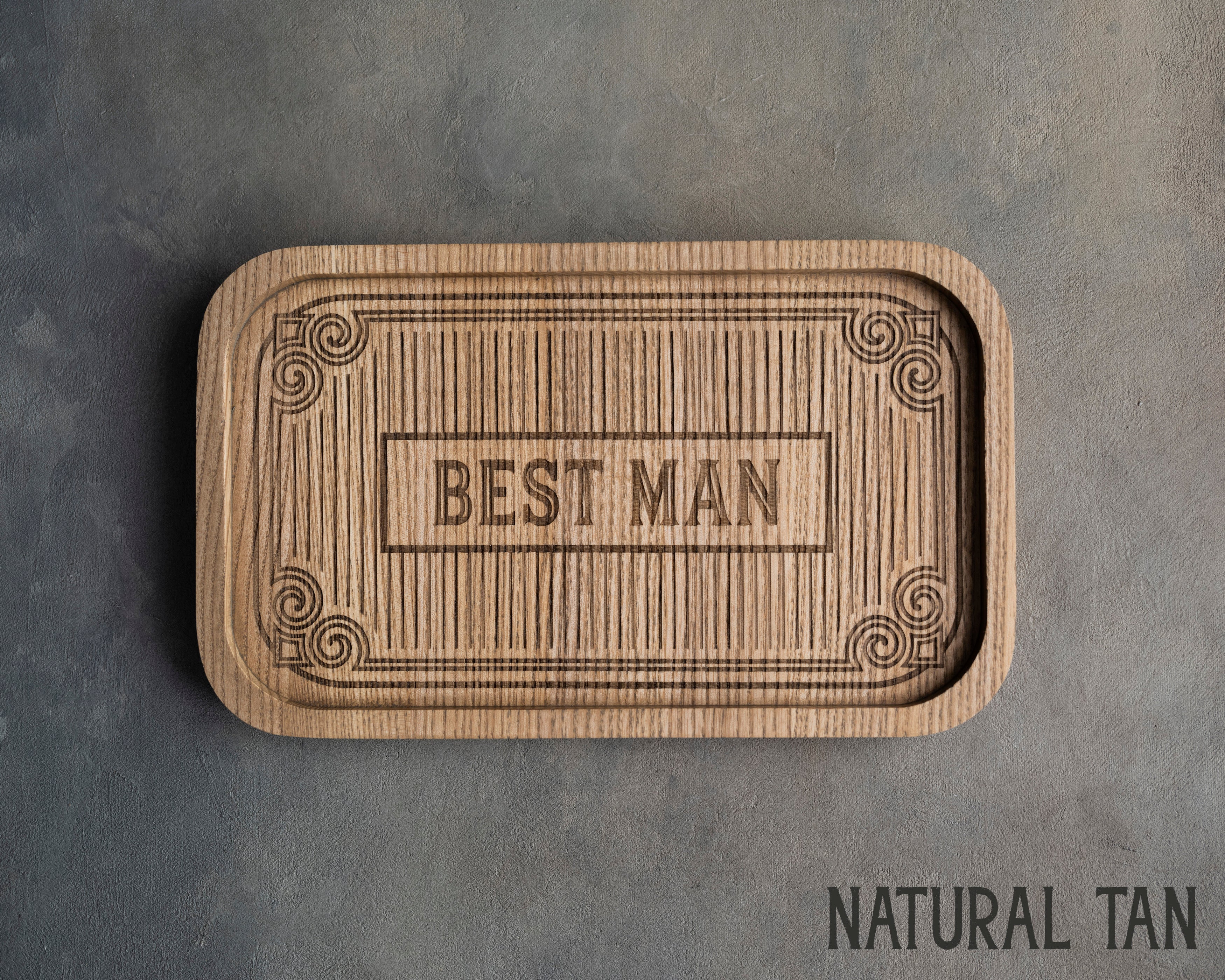 Wooden Tray In Natural Tan