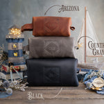 Dopp kit - Toiletry bag - Personalized Leather - Mens - Custom Logo