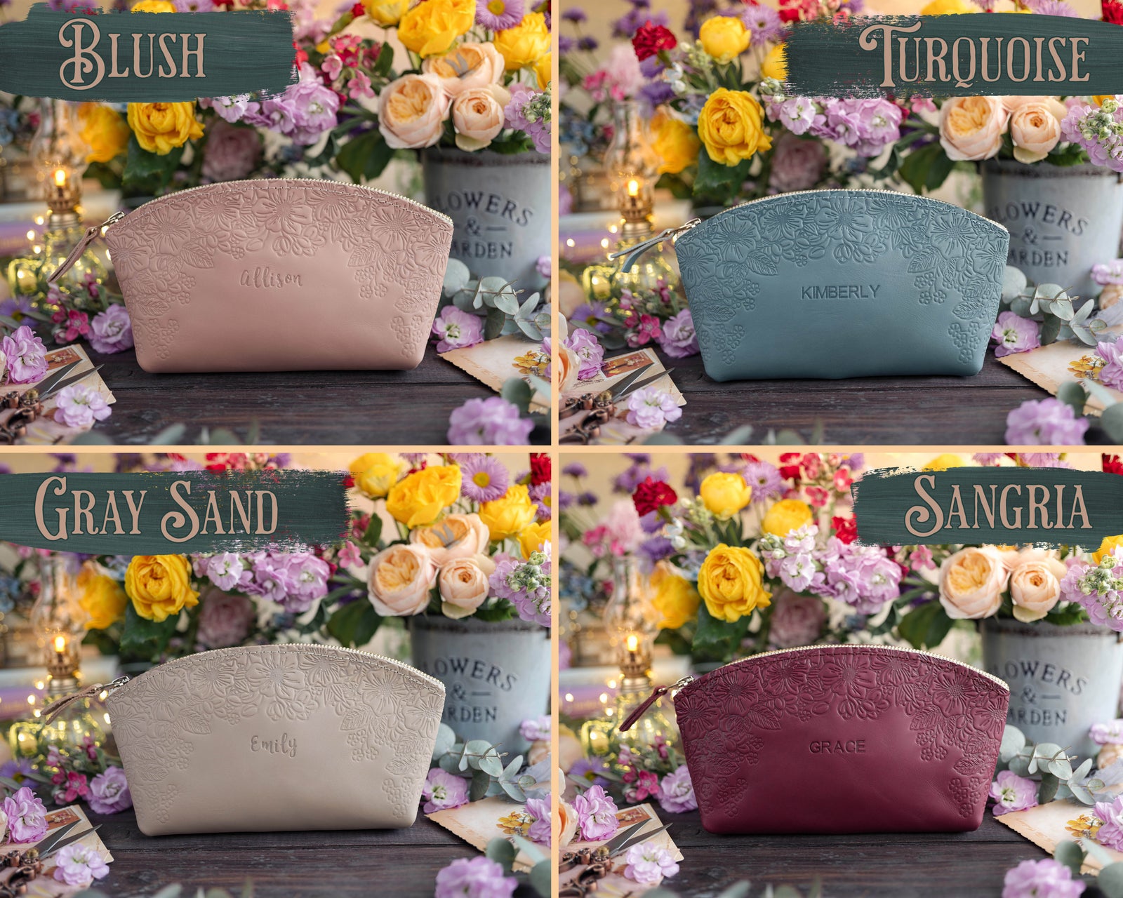 Bridesmaid Gifts Leather Set - Pick Your Own Combo