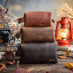 Personalized Leather Mens Dopp Kit - Toiletry Bag - Heat Embossed