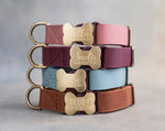 Leather Dog Collar With Bone-Shaped Buckle