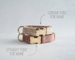 Velvet Dog Collar With Bone-Shaped Buckle
