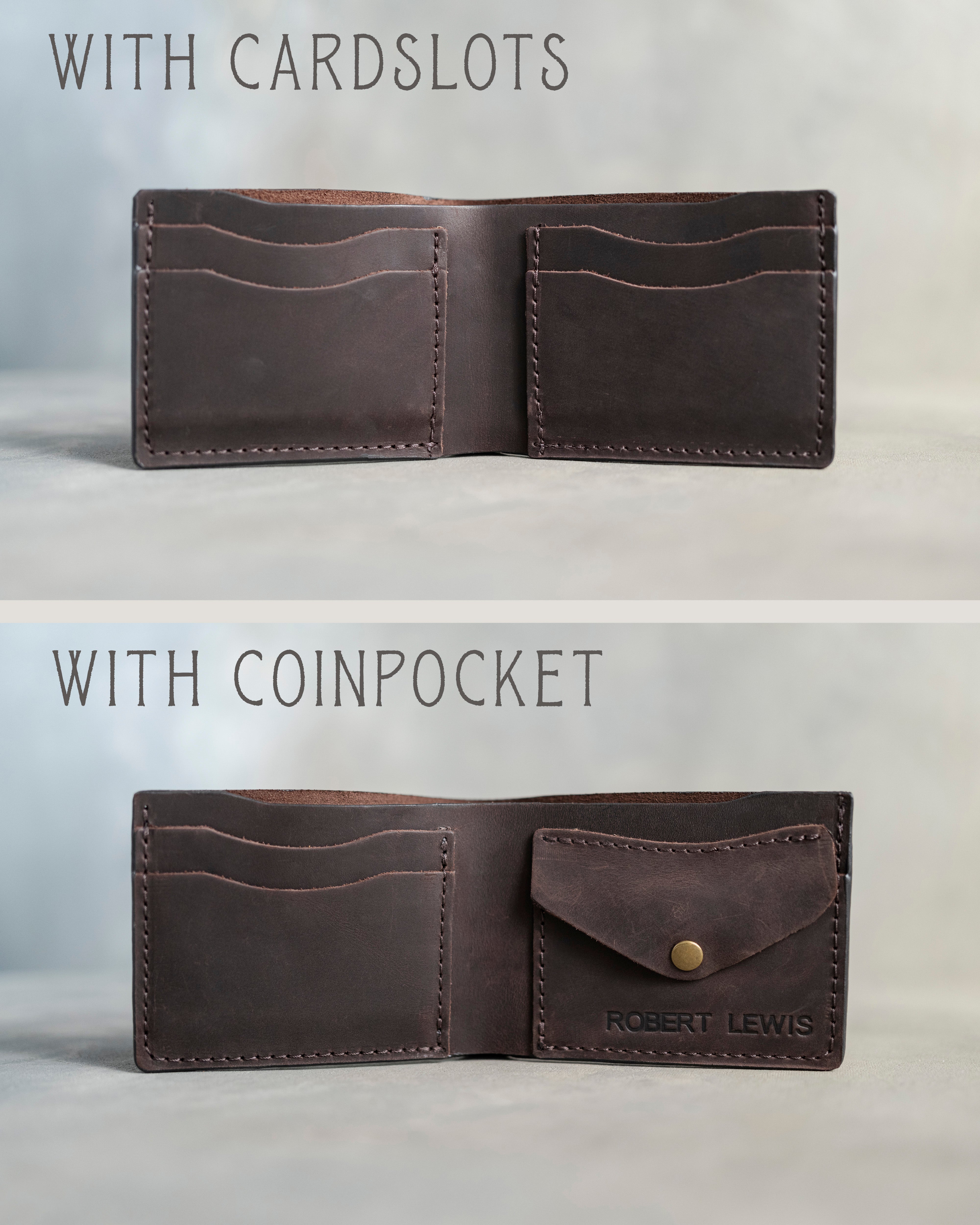 Leather Wallet Bifold in Caramel Leather