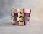 Personalized leather dog collar for girls