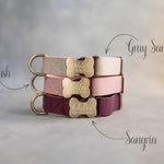 Personalized dog collar in soft leather