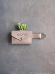 Leather Dog Poop Bag Holder with button closure