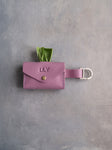 Leather Dog Poop Bag Holder with button closure