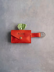Leather Dog Poop Bag Holder with button closure