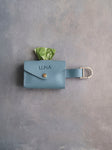 Leather Dog Poop Bag Holder with button closure