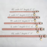 Personalized leather dog collar in soft super comfy leather