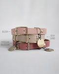 Leather dog collar with name