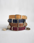 Personalized leather dog collar in soft super comfy leather