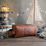 Dopp kit - Toiletry bag - Personalized Leather - Mens - Custom Logo