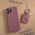 Personalized leather iPhone 15 plus case