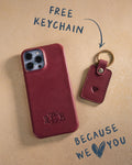 Personalized leather iPhone 12 pro max case