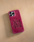 Personalized leather iPhone 13 case
