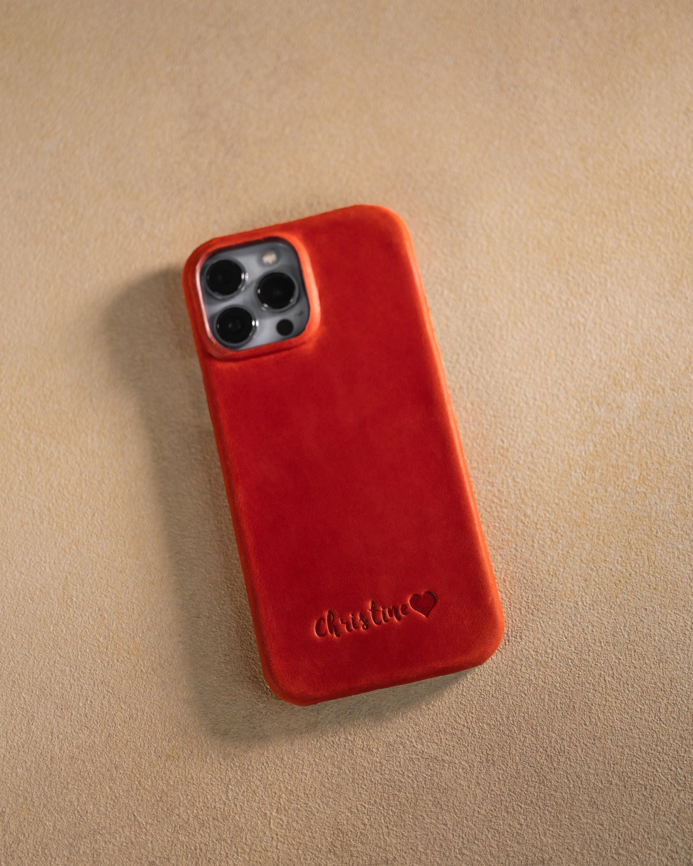 Personalized leather iPhone 13 pro max case