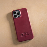 Personalized leather iPhone 15 pro max case