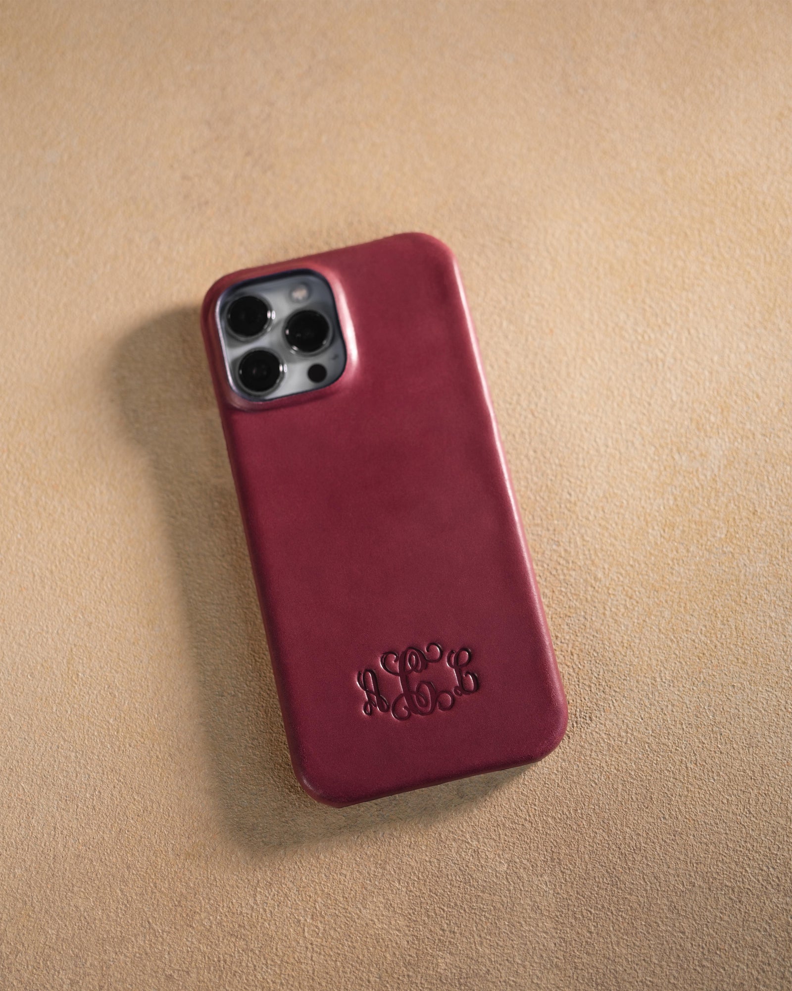 Personalized leather iPhone 15 pro max case