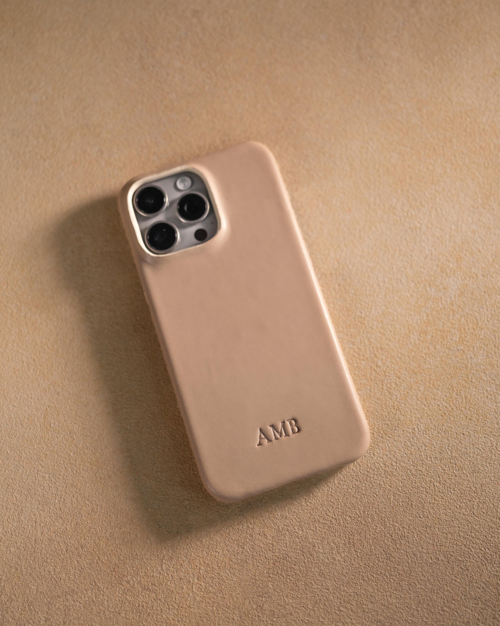 Personalized leather iPhone 15 pro max case