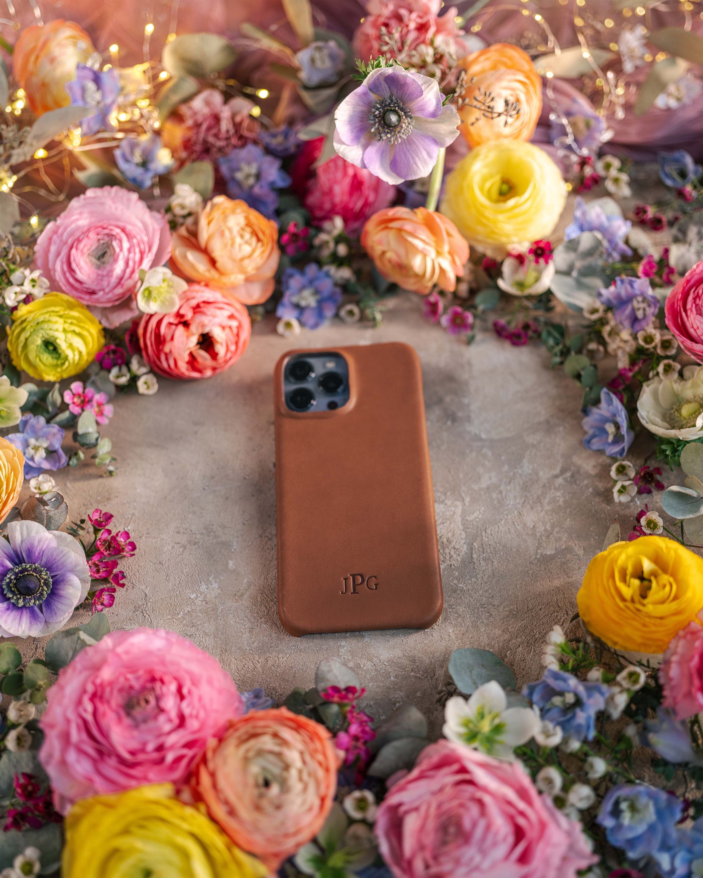 Personalized leather iPhone 12 pro max case