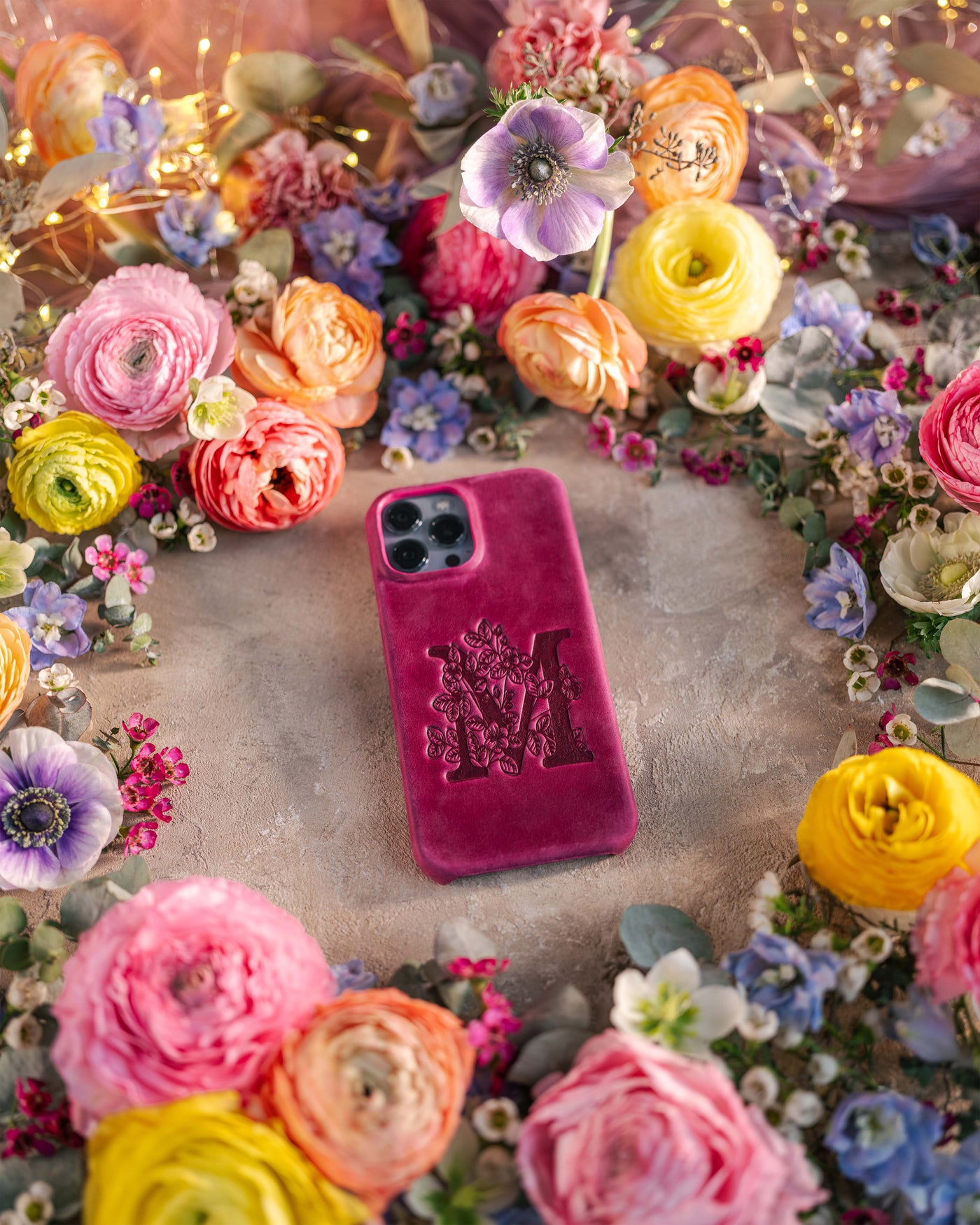 Personalized leather iPhone 14 pro case