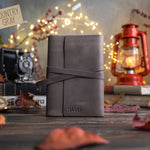 Country Gray Leather Journal