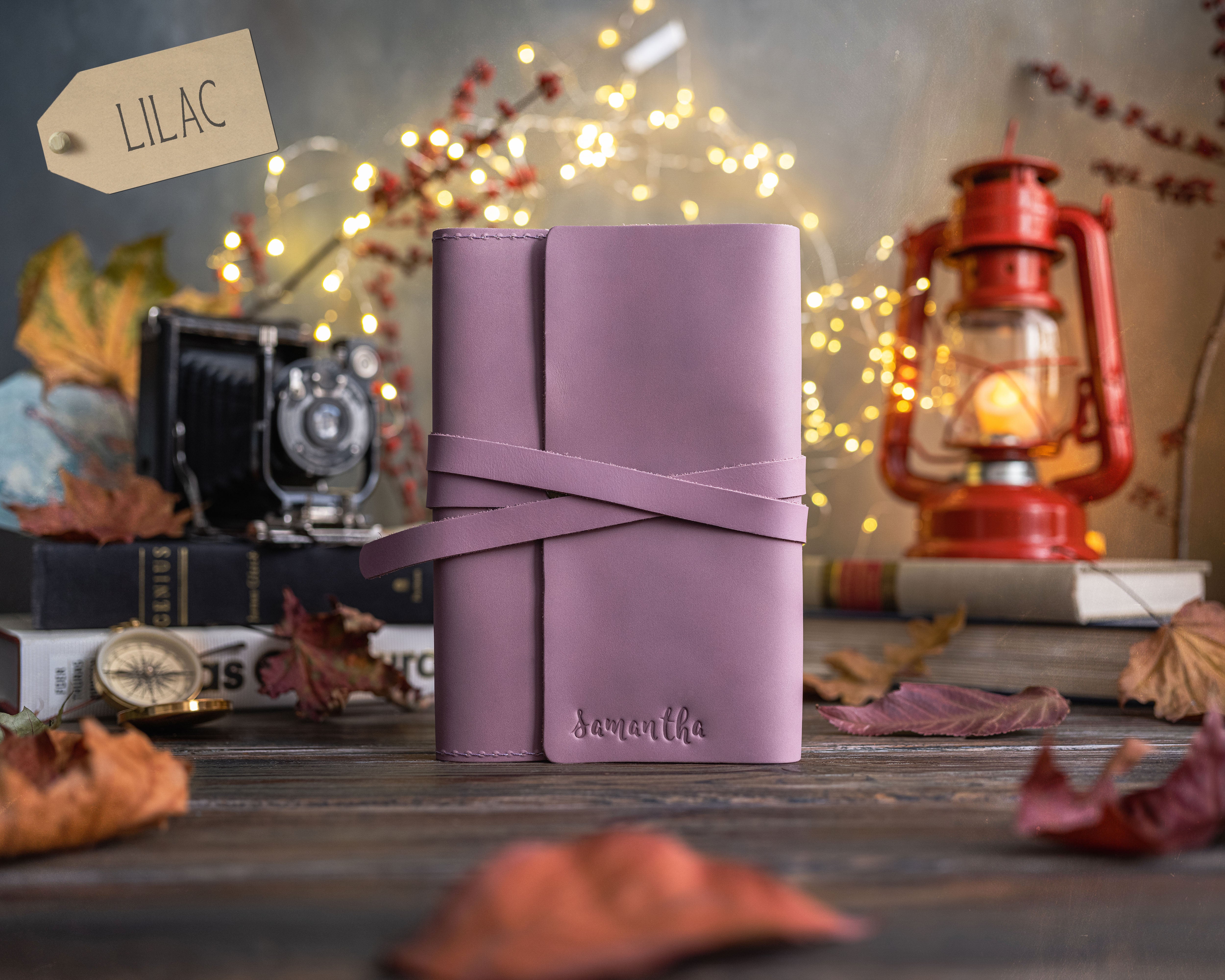 Lilac Leather Journal