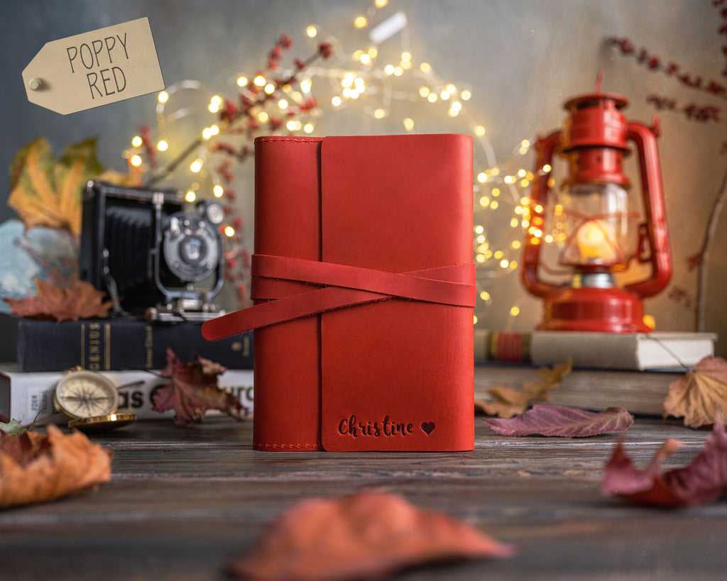 Poppy Red Leather Journal