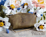Leather Makeup Bag with custom initial